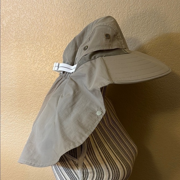 NEW Taupe Wide-Brimmed Hat Outdoor Activities Neck Coverage Breathable Unisex - Picture 4 of 11